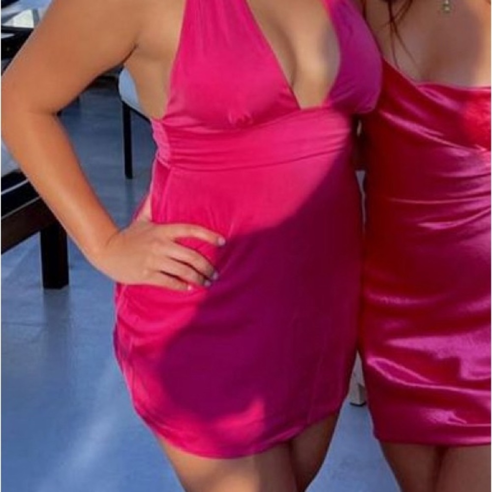 White fox Pink Dress